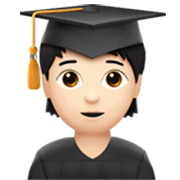 🧑🏻‍🎓 Emoji Student(in): helle Hautfarbe Apple iOS 17.4.