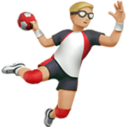 🤾🏼‍♂️ Emoji Handballspieler: mittelhelle Hautfarbe Apple iOS 17.4.