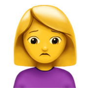 🙍‍♀️ Emoji Mulher Franzindo A Sobrancelha na Apple iOS 17.4.
