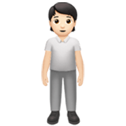 🧍🏻 Emoji Persona De Pie: Tono De Piel Claro en Apple iOS 17.4.
