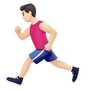 🏃🏻‍♂️ Emoji Hombre Corriendo: Tono De Piel Claro en Apple iOS 17.4.