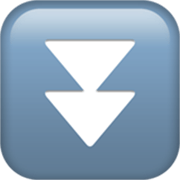 ⏬ Emoji Triángulo Doble Hacia Abajo en Apple iOS 17.4.