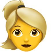 👱‍♀️ Emoji Mujer Rubia en Apple iOS 17.4.
