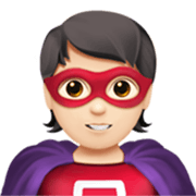 Emoji 🦸🏻 Supereroe: Carnagione Chiara su Apple iOS 17.4.