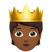 🫅🏾 Emoji Pessoa Com Coroa: Pele Morena Escura na Apple iOS 17.4.