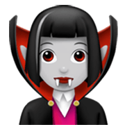 Émoji 🧛🏻‍♀️ Vampire Femme : Peau Claire sur Apple iOS 17.4.