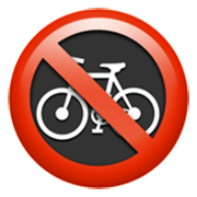 Emoji 🚳 Segnale Di Divieto Di Transito Delle Biciclette su Apple iOS 17.4.