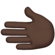 🫲🏿 Emoji Mano İzquierda: Tono De Piel Oscuro en Apple iOS 17.4.