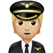 Emoji 🧑🏼‍✈️ Pilota: Carnagione Abbastanza Chiara su Apple iOS 17.4.