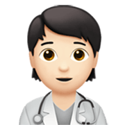 🧑🏻‍⚕️ Emoji Arzt/Ärztin: helle Hautfarbe Apple iOS 17.4.