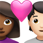 Couple Avec Cœur: Femme, Personne, Peau Mate, Peau Claire Apple iOS 17.4.
