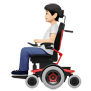 Pessoa Em Cadeira De Rodas Motorizada: Pele Clara Apple iOS 17.4.