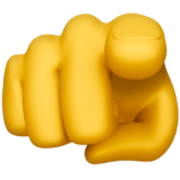 Emoji 🫵 İndice Che Punta Allo Spettatore su Apple iOS 17.4.