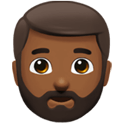 🧔🏾‍♂️ Emoji Hombre Con Barba Tono De Piel Oscuro Medio en Apple iOS 17.4.