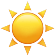 Emoji ☀️ Sole su Apple iOS 17.4.