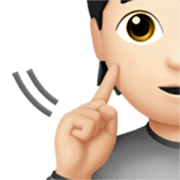 Émoji 🧏🏻 Personne Sourde : Peau Claire sur Apple iOS 17.4.