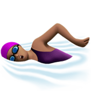 🏊🏽‍♀️ Emoji Mujer Nadando: Tono De Piel Medio en Apple iOS 17.4.