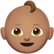 👶🏽 Emoji Bebé: Tono De Piel Medio en Apple iOS 17.4.