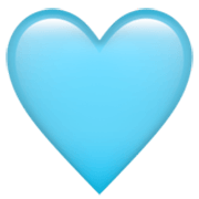 Émoji 🩵 Cœur Bleu Clair sur Apple iOS 17.4.