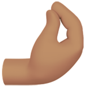 Emoji 🤌🏽 Mano A Pigna: Carnagione Olivastra su Apple iOS 17.4.
