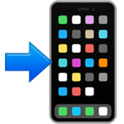 Emoji 📲 Telefono Cellulare Con Freccia su Apple iOS 17.4.