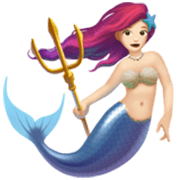 Emoji 🧜🏻‍♀️ Sirena Donna: Carnagione Chiara su Apple iOS 17.4.