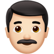 Emoji 👨🏻 Uomo: Carnagione Chiara su Apple iOS 17.4.