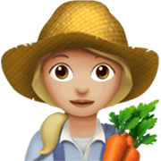 👩🏼‍🌾 Emoji Agricultora: Tono De Piel Claro Medio en Apple iOS 17.4.