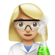 Émoji 👩🏼‍🔬 Scientifique Femme : Peau Moyennement Claire sur Apple iOS 17.4.