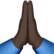 🙏🏿 Emoji Manos En Oración: Tono De Piel Oscuro en Apple iOS 17.4.