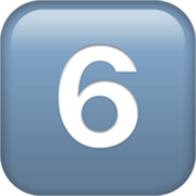 Émoji 6️⃣ Touches : 6 sur Apple iOS 17.4.