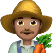 👨🏽‍🌾 Emoji Agricultor: Tono De Piel Medio en Apple iOS 17.4.