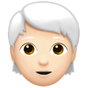 Emoji 🧑🏻‍🦳 Persona: Carnagione Chiara E Capelli Bianchi su Apple iOS 17.4.