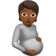 🫄🏾 Emoji Persona Embarazada: Tono De Piel Oscuro Medio en Apple iOS 17.4.