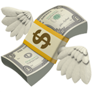 💸 Emoji Geldschein mit Flügeln Apple iOS 17.4.