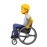 🧑‍🦽 Emoji Persona en silla de ruedas manual en Apple iOS 17.4.