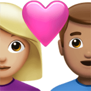 Émoji 👩🏼‍❤️‍👨🏽 Couple Avec Cœur - Femme: Peau Moyennement Claire, Homme: Peau Légèrement Mate sur Apple iOS 17.4.
