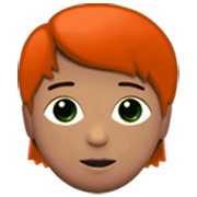 🧑🏽‍🦰 Emoji Pessoa: Pele Morena E Cabelo Vermelho na Apple iOS 17.4.