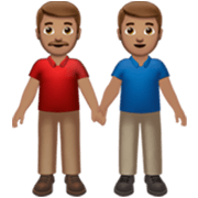 Deux Hommes Se Tenant La Main : Peau Légèrement Mate Apple iOS 17.4.