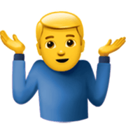 🤷‍♂️ Emoji Hombre Encogido De Hombros en Apple iOS 17.4.