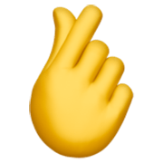 🫰 Emoji Mano Con El Dedo Índice Y El Pulgar Cruzados en Apple iOS 17.4.