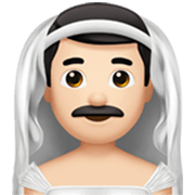 Emoji 👰🏻‍♂️ Sposo Con Velo: Carnagione Chiara su Apple iOS 17.4.