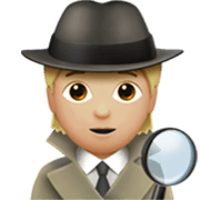 🕵🏼 Emoji Detektiv(in): mittelhelle Hautfarbe Apple iOS 17.4.