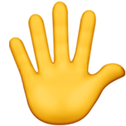 🖐️ Emoji Mão Aberta Com Os Dedos Separados na Apple iOS 17.4.