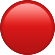 Émoji 🔴 Disque Rouge sur Apple iOS 17.4.