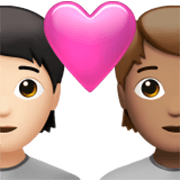 Liebespaar: Person, Person, helle Hautfarbe, mittlere Hautfarbe Apple iOS 17.4.