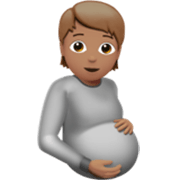 🫄🏽 Emoji Persona Embarazada: Tono De Piel Medio en Apple iOS 17.4.