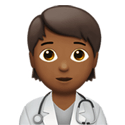 Émoji 🧑🏾‍⚕️ Professionnel De La Santé (tous Genres) : Peau Mate sur Apple iOS 17.4.