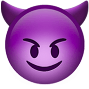 😈 Emoji grinsendes Gesicht mit Hörnern Apple iOS 17.4.