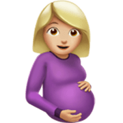 🤰🏼 Emoji Mujer Embarazada: Tono De Piel Claro Medio en Apple iOS 17.4.